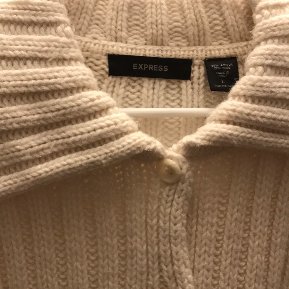 Express Long Button Up Wool Cardigan - image 5